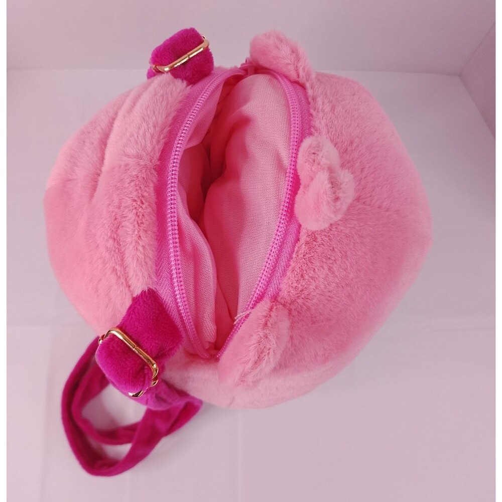 MINISO Zanmang Loopy Plush Backpack 12” Pink Beaver Pororo Kids School Bag Toy - Picture 13 of 13